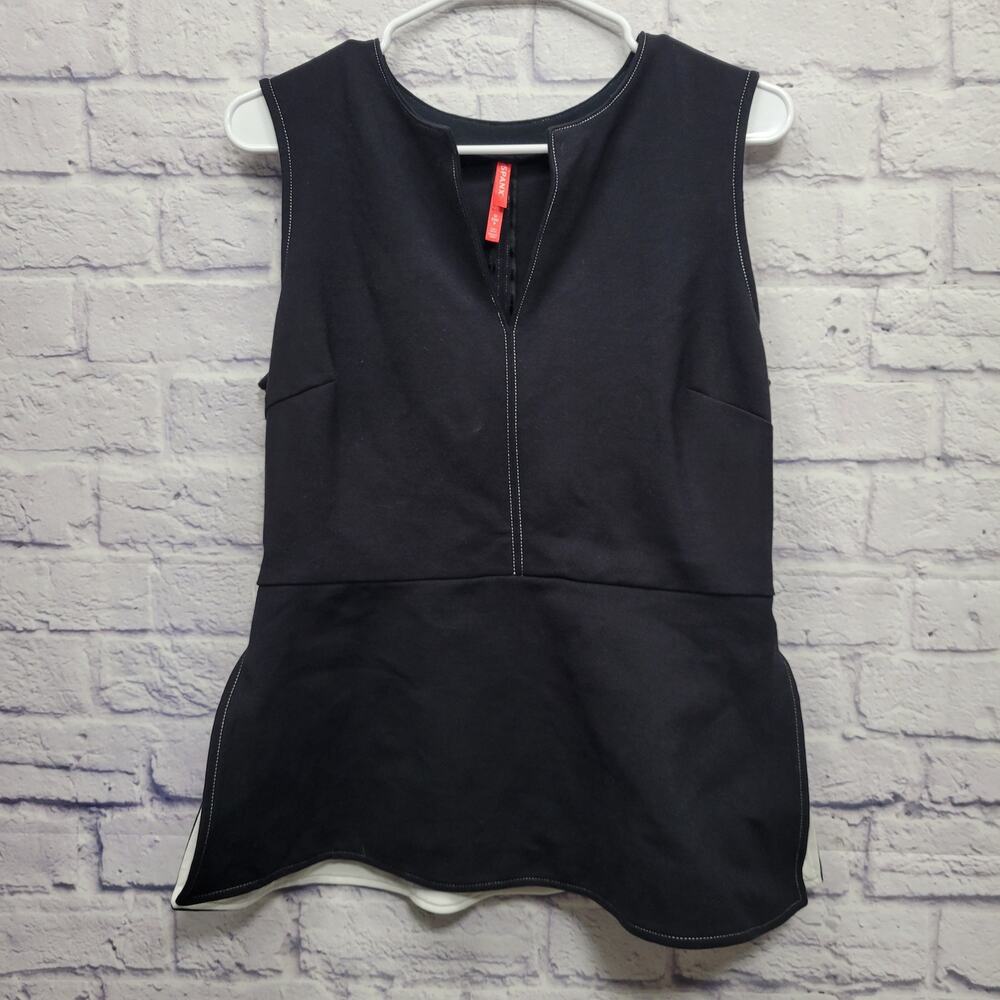 SPANX Black Sleeveless Peplum Tank Top